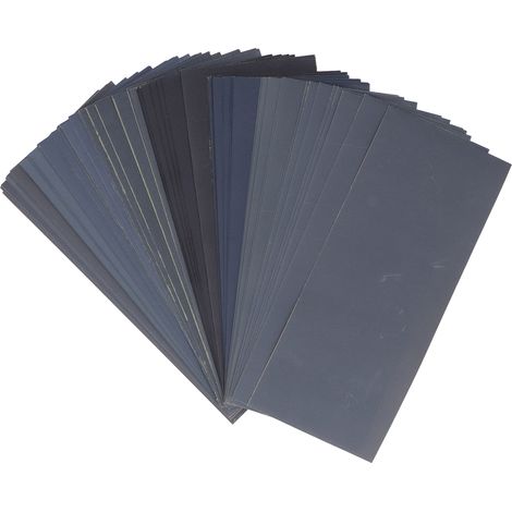 Lot de 90 feuilles de papier abrasif à l'eau en carbure de silicium, grain 400 à 3000, pour le polissage et le meulage. (1/5)