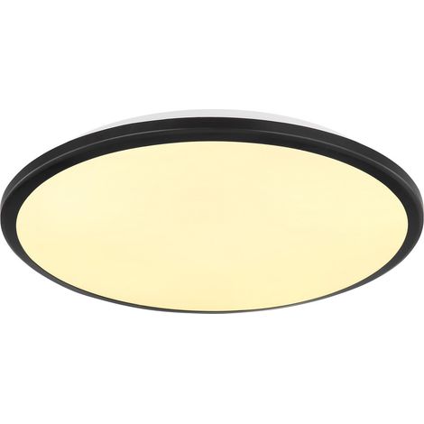 Globo Xander Plafonnier encastré noir mat LED 3000K