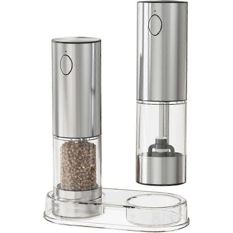 Moulin à sel et poivre rechargeable USB, moulin réglable pour la cuisine (1/4)