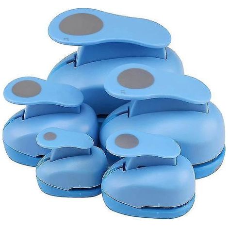 Perforatrice ronde, lot de 5, pour loisirs créatifs, 5 tailles différentes, aléatoires (1/4)