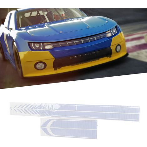 4-teiliger Seitenstreifen für Autos, Grafikaufkleber, Rennsport-Stil, für Karosserie, Autozubehör, hellblau (1/5)