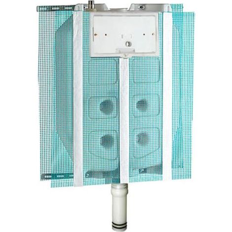 CASSETTA AD INCASSO PNEUMATICA PER VASO WC MODELLO SARA - SOLO CASSETTA - 9 LITRI- COMPRESO TUBO DI RISCIACQUO  - CAT
