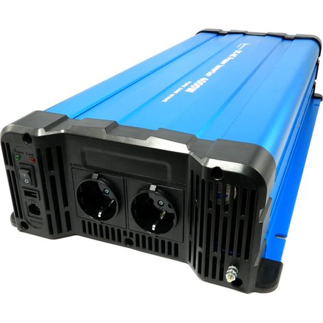 Spannungswandler FS4000DR 24V zu 230V 4000 Watt reiner Sinus BLAU Fernbedienung optional Ohne Fernbedienung