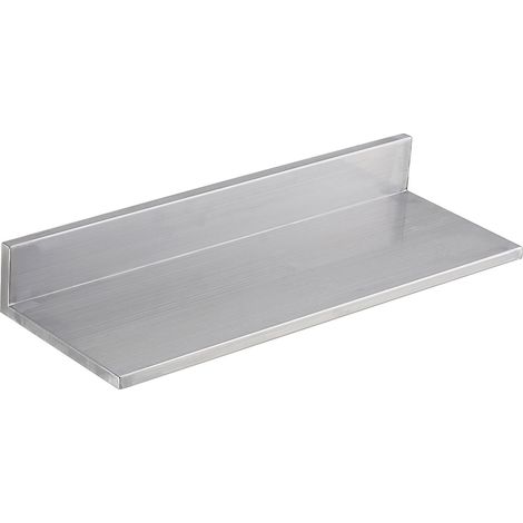 Étagère murale en acier inoxydable, 21,8 x 61 cm, avec dosseret, charge max 20 kg, robuste, idéale pour cuisine, restaurant, bar et hôtel. (1/5)