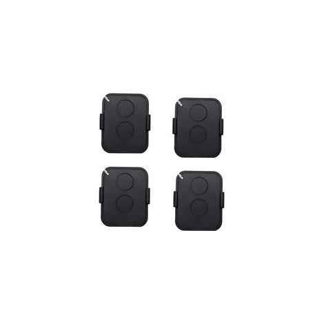 Set di 4 telecomandi, telecomando per cancello a 2 canali 433 MHz con codice rolling sicuro, compatibile con ricevitori automatici - Crezuo (1/4)