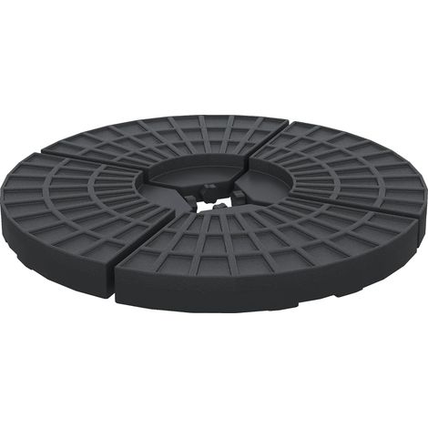 Base para sombrilla, Material: HDPE, Peso: 50 lbs, Dimensiones: 23.5 pulgadas x 23.5 pulgadas x 3.5 pulgadas, Compatibilidad: Se adapta a bases de sombrilla estándar, Uso: Diseñado para soluciones de  (1/5)
