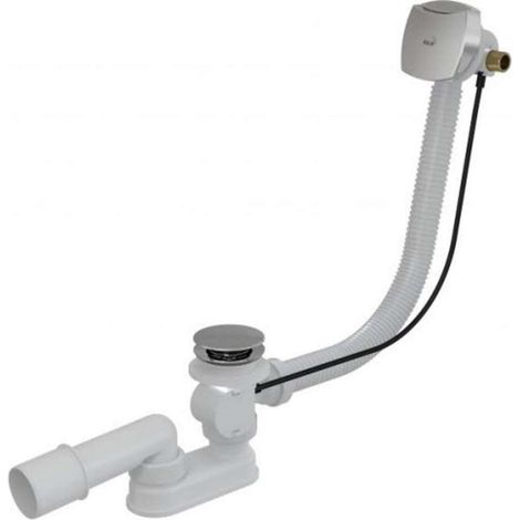 Alca Sistemi di scarico - Set di scarico e troppopieno per vasca da bagno con riempimento, lunghezza 1000 mm, metallo A564KM1-100 (1/2)