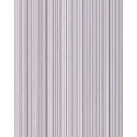 Unicolour-wallpaper wall EDEM 598-20 blown vinyl wallpaper textured with stripes and metallic highlights grey light-grey silver 5.33 m2 (57 ft2)