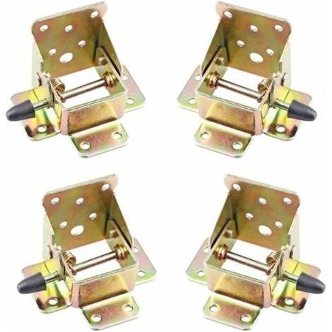 4 Pcs Pied Table Rabattable, Cadre de Support Pliable, Charnières Autobloquantes, Matériel de Charnière Pliable pour établi, Pieds Pliants, Pliable Verrouillage Extension-Karteo (1/4)