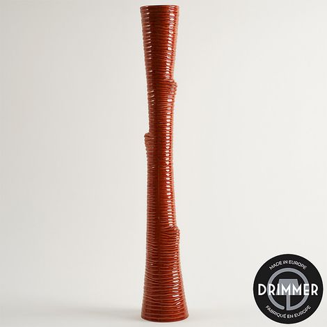 Vase Scott tronc orange céramique 10x10x67cm (1/2)