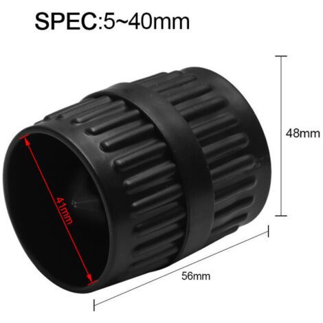 2 en 1 Ebavureur Cuivre - ébavureur pour Tubes, Universel 0-40mm à L'intérieur et à L'extérieur pour Tubing Outils a Ebavurer (1/3)