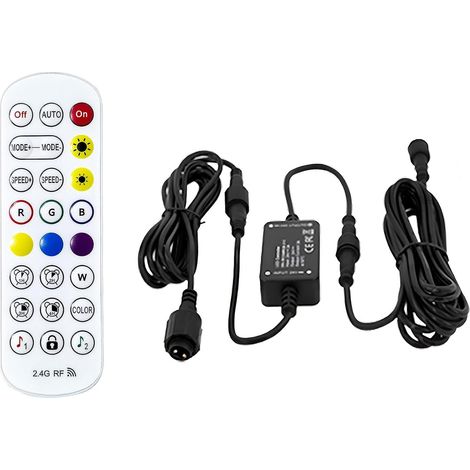 LED Noir Light Source Chagement de couleur Câble électrique Télécommande et transformateur 25 x 25 x 25 millimetres
