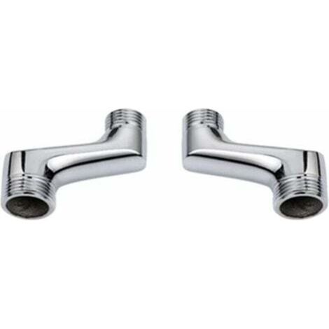RHG Raccord Contre Coudé Douche,Raccord Laiton Coudé RéDucteur,Bras Pivotant RéGlable,Raccord Mural Contre Coudé,Raccord Excentré 1/2 3/4,Chrome A,