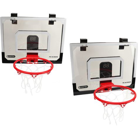 Mini panier de basket d'intérieur pour enfants, panier de porte avec tableau de score électronique, pompe à air pour ballon, à fixer au mur dans la chambre (1/5)