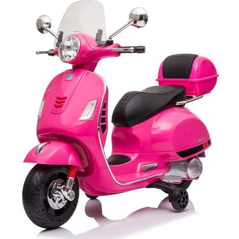 Vespa GT Elettrica per Bambini - Batteria da 7.2V - 3 a 6 anni - con Lettore MP3 - Rosa