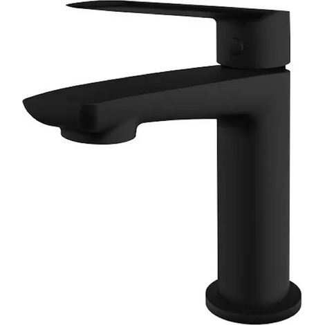 Mitigeur de lavabo sans garniture de vidage (bouchon) noir mat (1/3)