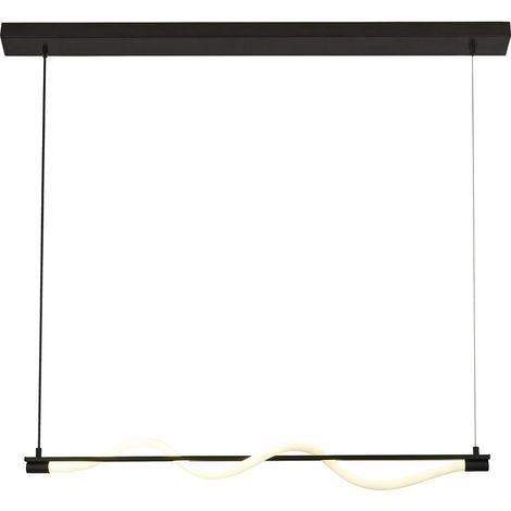 Lampadario Moderno Serpente Acciaio Bianco Policarbonato Nero Led 15W 2700K (1/5)