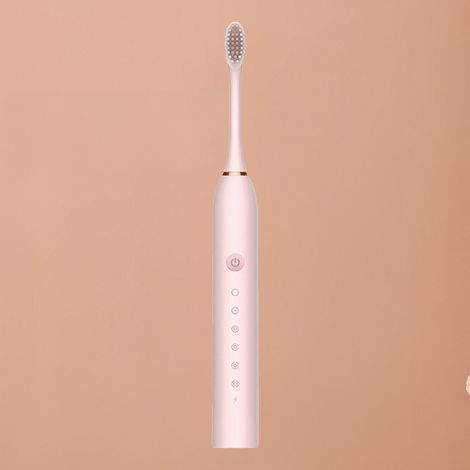 Brosse à Dents Électrique Rose pour Enfants et Adultes - Technologie Ultrasonique avec Brossettes Douces - Hygiène Buccale Complète (1/5)