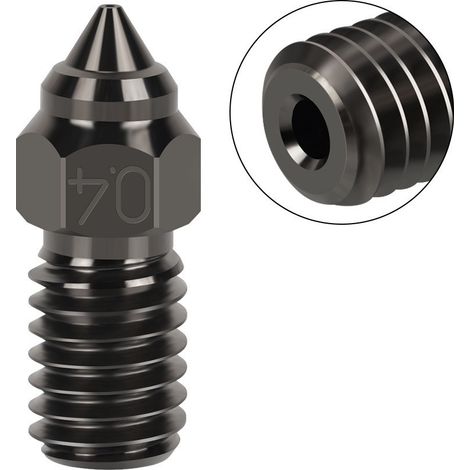 Pièce de rechange pour 5- hardened steel nozzle kit 0.4 mm pour 3D printers Ender 3 V3 SE, Ender 7 (1/5)