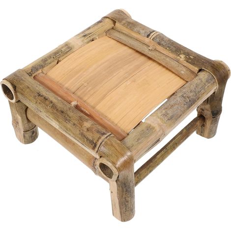 Tabouret en Bambou pour Garçon Et Filles Mini, Tabouret De Salle De Bain Léger, Petit Siège en Bambou Naturel, Adapté Changement De Chaussures Et Bain, Usage Intérieur Polyvalent (1/5)