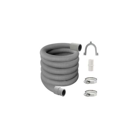 Tuyau de vidange 3m – Flexible en carton ondulé épais – Kit avec adaptateur et colliers inox – Drainage efficace sans fuite