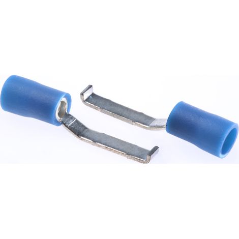 Cosse à sertir type languette, 3mm x 0.8mm, Bleu 14AWG 2.5mm² 16AWG 1.5mm² Non-Enveloppé