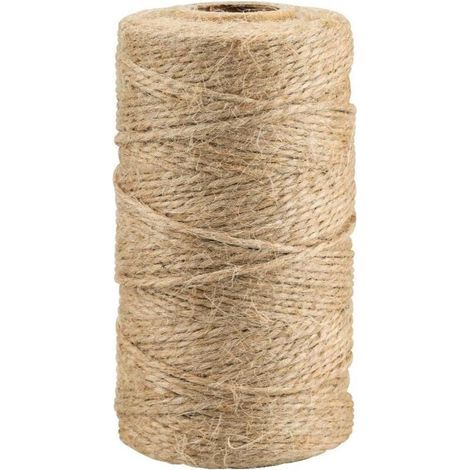 100M Ficelle Jute Ficelles De Jardinage Corde Naturelles Fil De Jute Corde Fine Pour Jardiage Décoration De Mariage,Arts Créatifs Diy L'Emballage Cadeau (1/4)