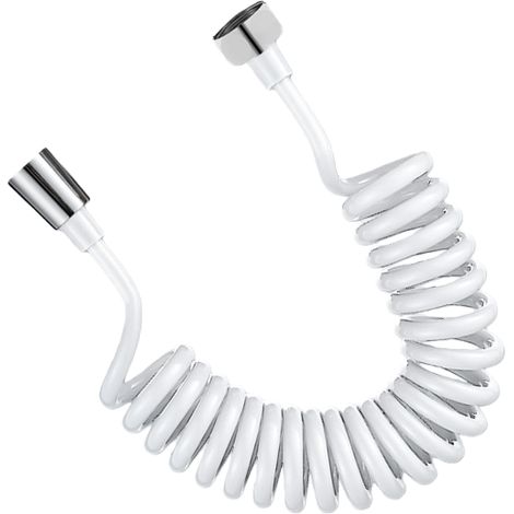 Flexible de douche,Tuyau de douche en mousse avec bouchon en cuivre, tuyau à ressort télescopique, flexible rétractable pour douchette