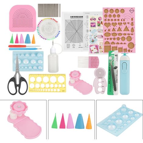 24-teiliges Schlitzwerkzeug-Set für DIY-Papierfiligranarbeiten, kreatives Dekorationsset (Farben zufällig)