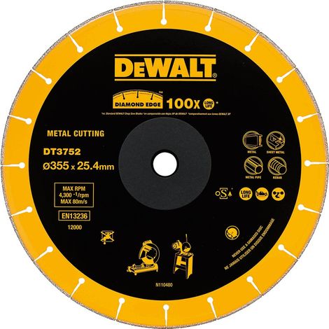 DeWalt DT3752-QZ Diamond Extreme Trennscheibe Extreme für Gehrungssägen (1/2)