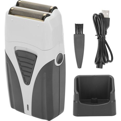 Coiffe de cheveux électrique Clipper double filet parfait ajustement en aluminium Cutter Triming Trimmer noir blanc (1/5)