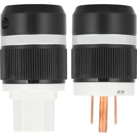 Monosaudio M130/F130 - Lot de 2 fiches d'alimentation audio en cuivre pur HiFi, prise américaine 100-250 V