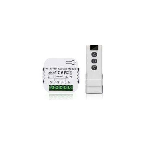 Télécommande RF pour volets roulants – Module récepteur avec portée 100 m – Interrupteur mural pour stores et auvents – Alimentation 100-240V (1/5)