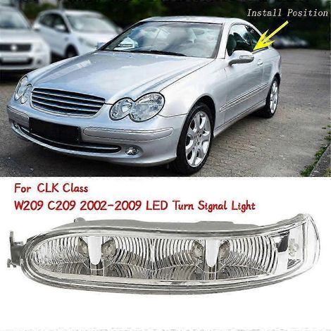 Lámpara LED para espejo retrovisor lateral de coche para CLK Clase W209 C209 2002-2009 Luz de intermitente para espejo retrovisor A23082 Edición 0617 (1/4)