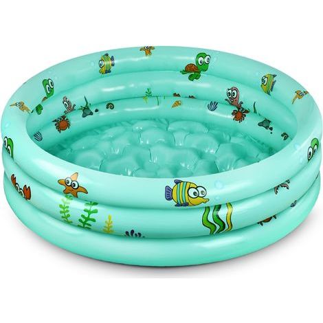 Piscine Gonflable Enfant Ronde 100 cm – Pataugeoire Bébé Sécurisée pour Extérieur ou Intérieur, Facile à Installer et Ranger (1/4)