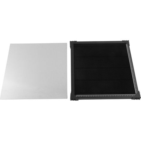 Lasergravierer-Arbeitstisch-Set mit Stahlschneidplatte, Schneid- und Gravierbett mit schneller Wärmeableitung und Aluminiumplatte (430 x 400 mm) (1/5)