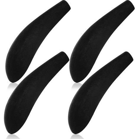 Épaulettes noires pour cintres (lot de 4) Épaulettes pour cintres épaissies et élargies, antidérapantes et anti-déformation (1/5)