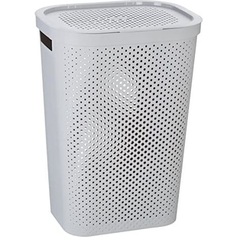 Curver Infinity Dots cesto per la biancheria 60 litri grigio
