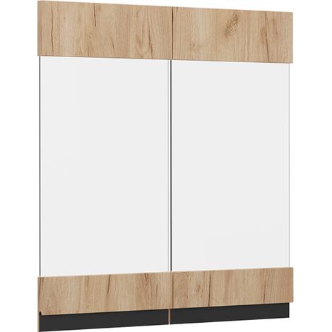 Frente de cocina R-Line, Roble dorado, 59.2 x 59 cm frente de mueble para armario mural con vitrina, Vicco (1/5)