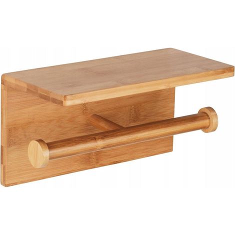 Wenko Bambusa Soporte para Papel Higiénico Beige Doble Rollo