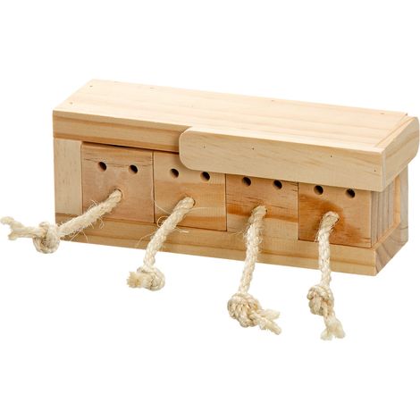 K & F Intelligence Toy -Cube Box con 4 mattoni per conigli L: 21,5 cm AN: da 8,5 cm a: 7,5 cm