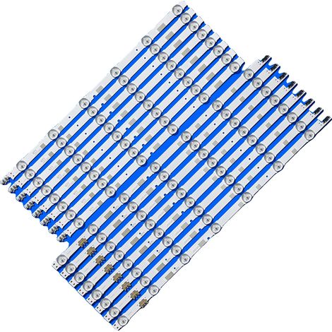 Striscia LED, lunghezza 1025 mm, 6+7 LED per striscia, tensione 3V, 16 pezzi per set, compatibile con diversi modelli (1/5)