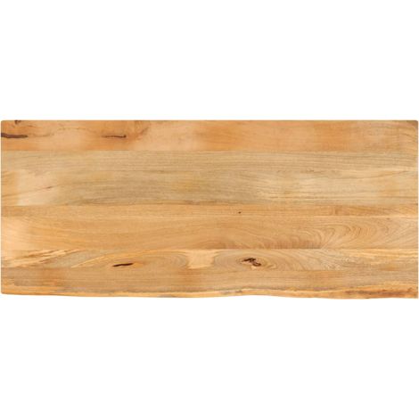 Tischplatte mit Baumkante 140x60x3,8 cm Massivholz Mango