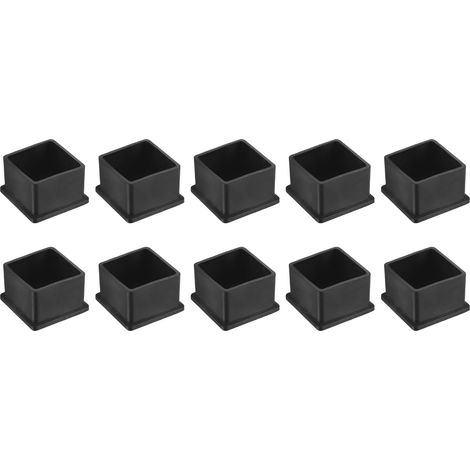 10 Pièces Bouchons Carrés en Plastique 35 x 35mm Noir (1/5)