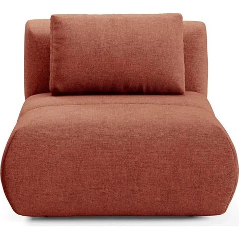 TINA - Fauteuil en tissu chiné - Terracotta (1/5)