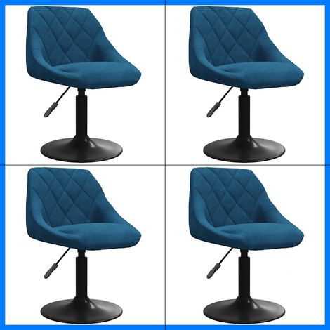 Maison Exclusive - Esszimmerstühle 4 Stk. Drehbar Blau Samt