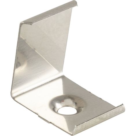 Bilton LED Profil Montageclips passend zu Endkappen BLine-S Cor für Led Eckprofile, Edelstahl matt (1/3)