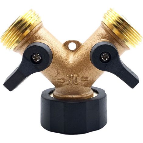 Répartiteur en Y 2 voies pour Zulaufschläuche, 3/4", pour connecter 2 appareils (1/5)