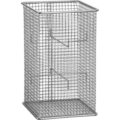 Égouttoir inox carré (H)255 mm pour grands couverts, ustensiles (1/2)