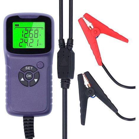 A300 Testeur de batterie de voiture numérique Analyseur de test de batterie LCD Outils de diagnostic de test automatiqueViolet (1/5)